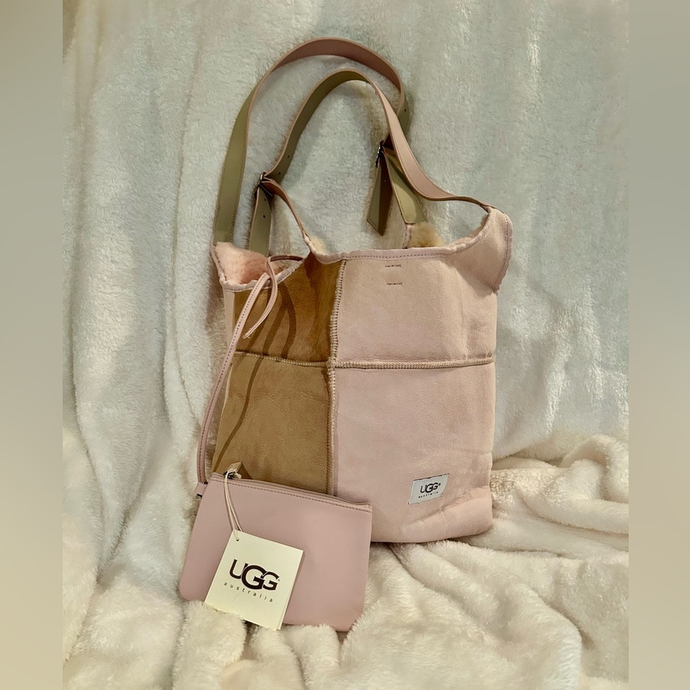 UGG Two-Tone Pink and Tan Shoulder Bag